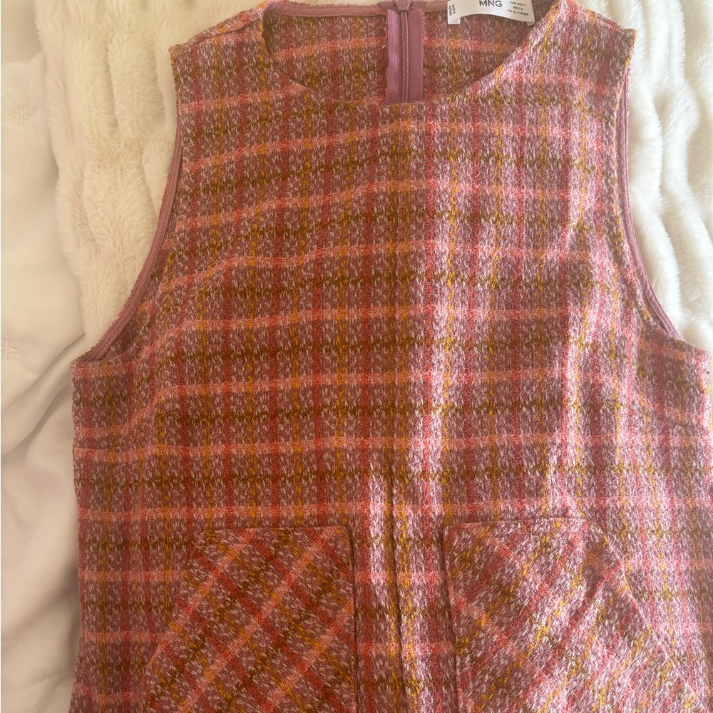 Mango Tweed Pinafore Dress